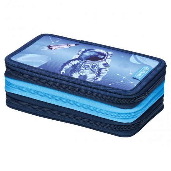 Herlitz Cosmic Explorer Κασετίνα Γεμάτη με 3 Θήκες