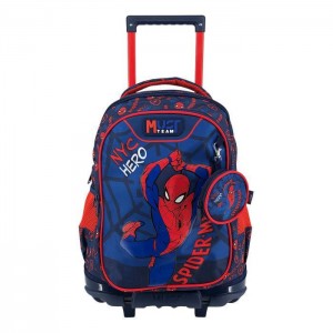 Σχολική Τσάντα Τρόλεϊ Δημοτικού, spiderman