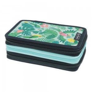 *Κασετίνα με 3 Θήκες,Sweet Jungle