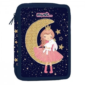 Κασετίνα γεμάτη ,δύο θέσεων , Girl Moon